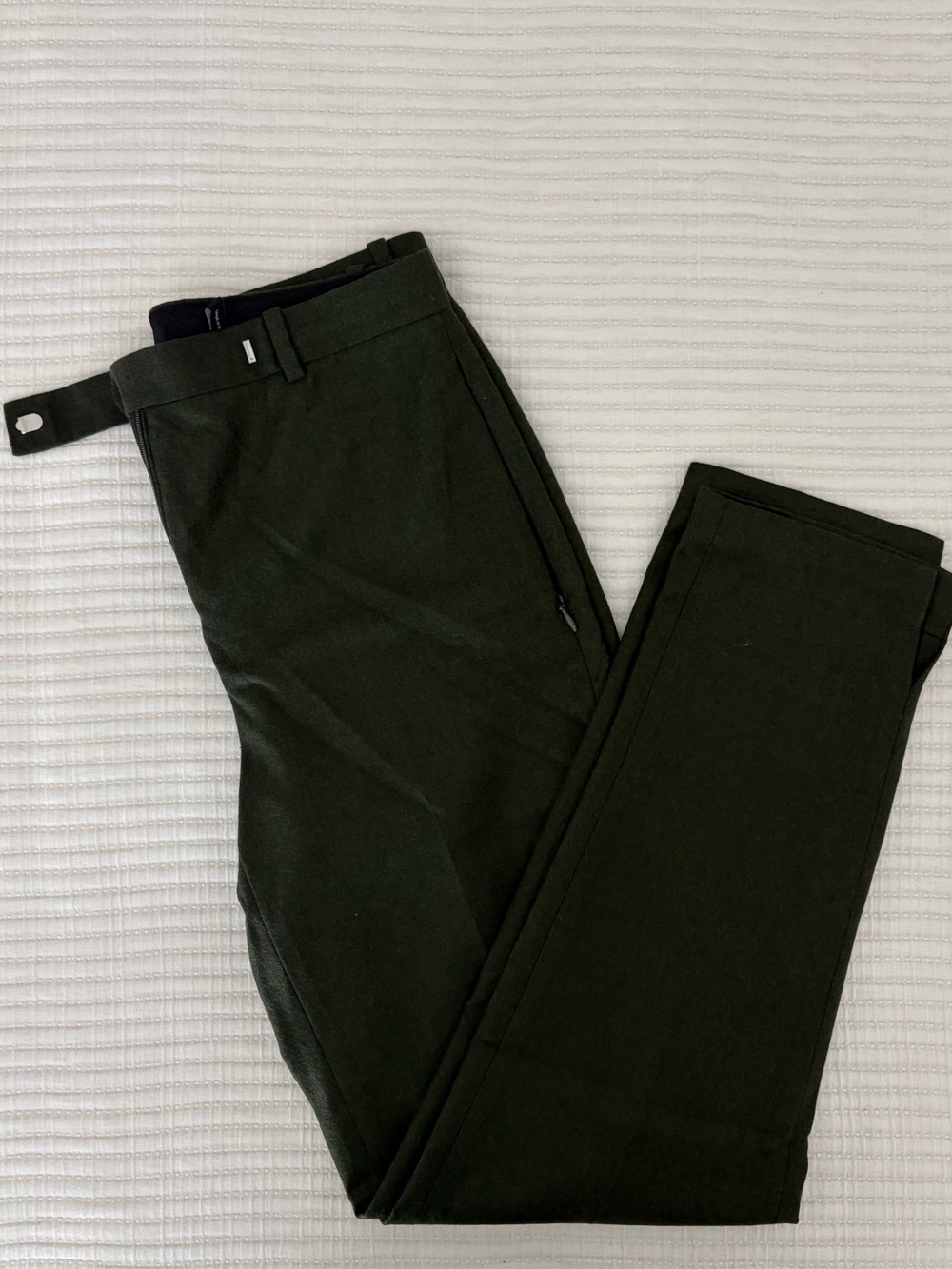 Theory Women's Dark Green Tailored Trousers